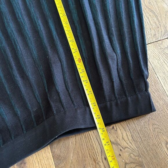 Misook 2 Pc Knit Suit Green And Black Cardigan and pleated skirt Size Large NEW - Picture 16 of 16